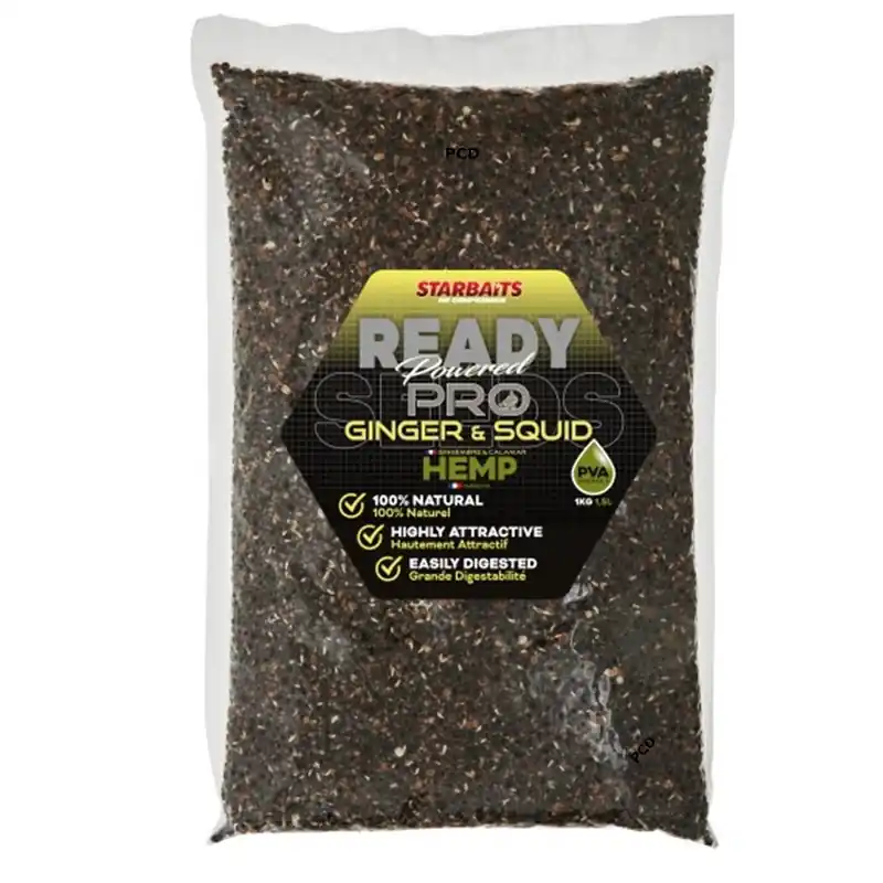 Graines Cuites Starbaits Ready Seeds Hemp Pro Ginger Squid 1Kg Soldes