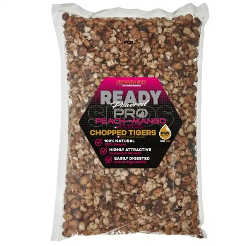 Acheter Direct Graines Cuites Starbaits Ready Seeds Chopped Tigers Pro Peach Mango 1Kg