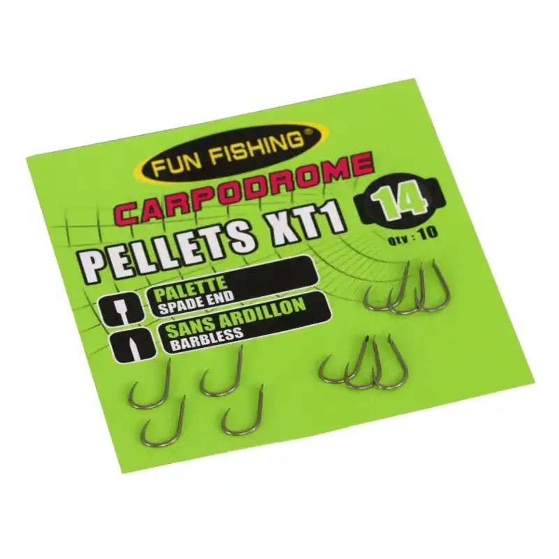 HAMECONS PELLETS XT1 (PALETTE SANS ARDILLON) X10 - TAILLE 14 FUN FISHING Satisfait Ou Remboursé