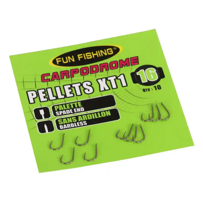 Dernière Chance HAMECONS PELLETS XT1 (PALETTE SANS ARDILLON) X10 - TAILLE 16 FUN FISHING