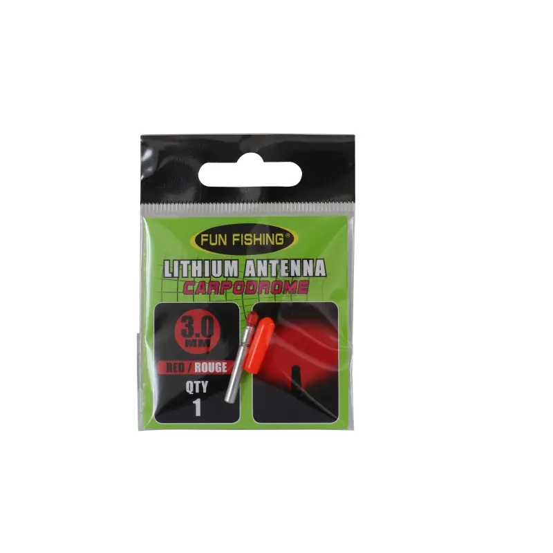 Vente Flash ANTENNE LITHIUM (LED) 3,0MM - ROUGE - X1 FUN FISHING