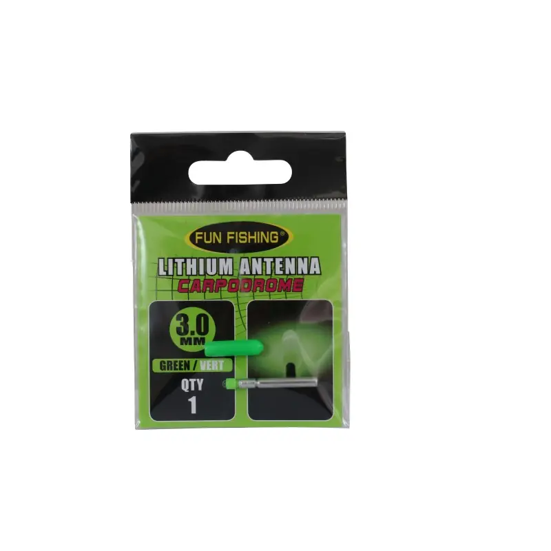 Bon Marché ANTENNE LITHIUM (LED) 3,0MM - VERT - X1 FUN FISHING