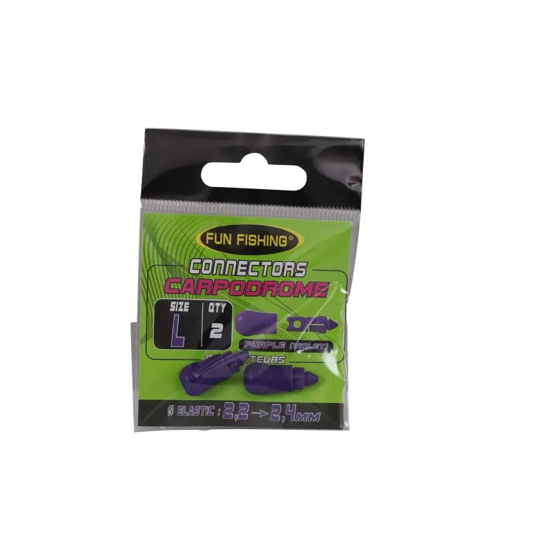 CONNECTEURS (X2) - L - VIOLET FUN FISHING Promotion