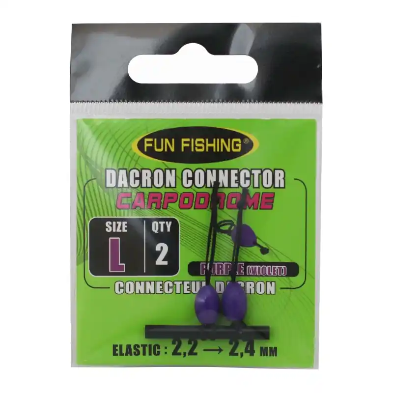 CONNECTEURS DACRON (X2) - XL - ORANGE FUN FISHING Commande En Gros