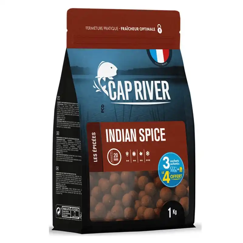 Bouillettes Amorçage Cap River Indian Spice 2KG500 Offre Limitée