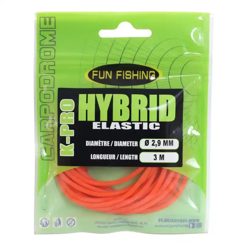 K-PRO HYBRID ELASTIC - 2,9MM ORANGE - 3M FUN FISHING Commande En Gros