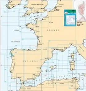 Carte marine Shom pliée côtes de France Réduction