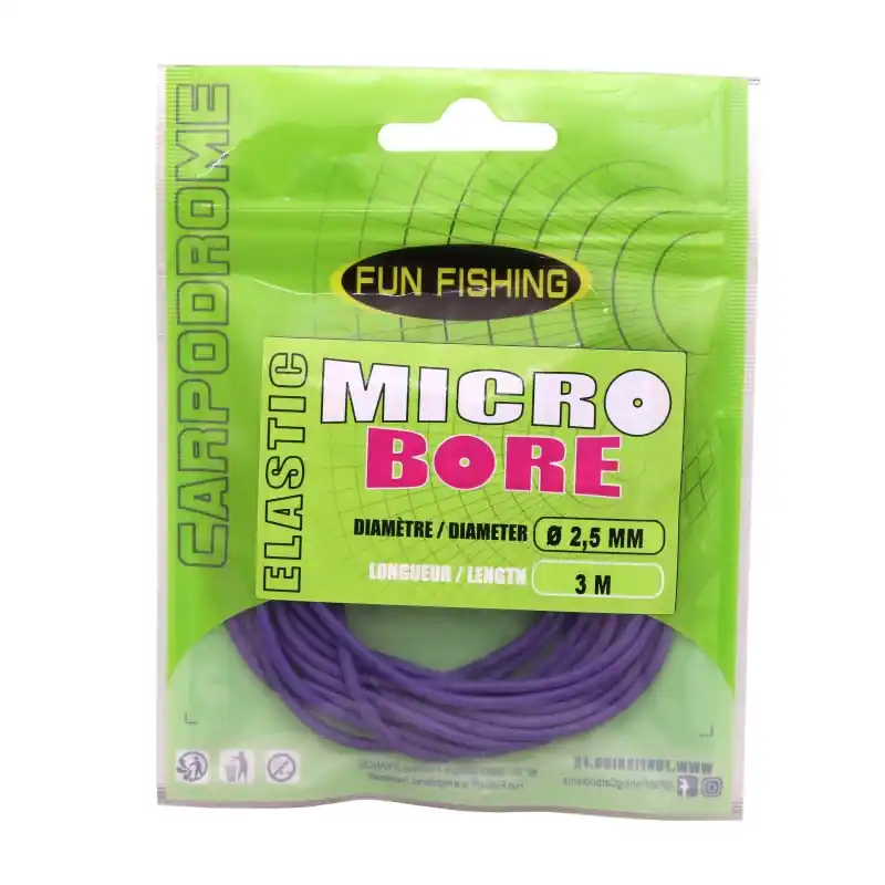 Dernière Chance MICRO BORE PRO ELASTIC - 2,5MM - VIOLET - 3M FUN FISHING