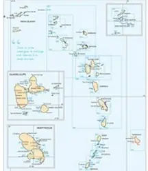 Bon Marché Carte marine Shom pliée Antilles
