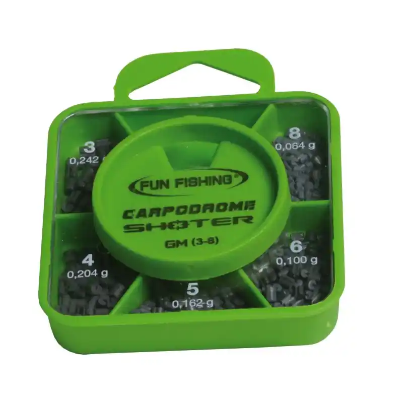 SHOTER BOX - GM - PLOMBSS N°3 - 4 - 5 - 6 - 8 FUN FISHING Dernier Modèle