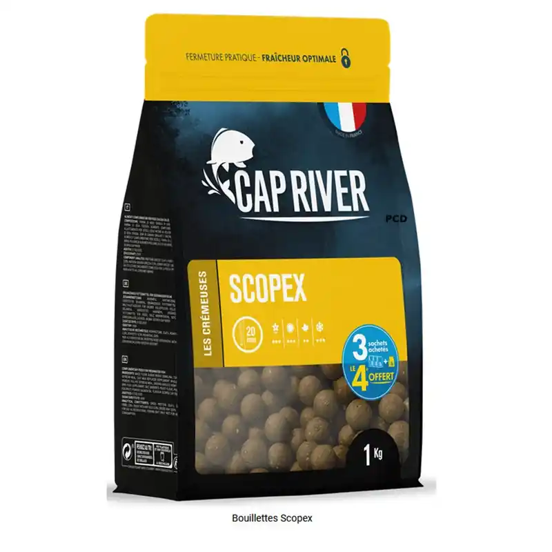 Commande En Gros Bouillettes Amorçage Cap River Scopex 2KG500