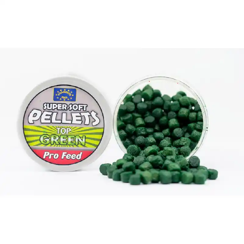 Prix Promo SUPER SOFT PELLETS 6MM TOP GREEN 100 GR CHAMPION FEED