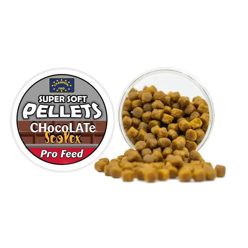 Réduction SUPER SOFT PELLETS 9MM CHOCOLATE SCOPEX 100 GR CHAMPION FEED