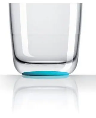 Haute Qualité Verre whisky Couleurmer Palm bleu lagon x4