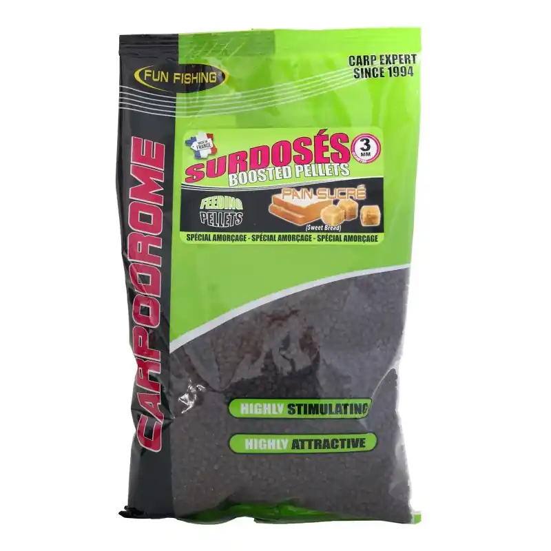 PELLETS SURDOSES - 700GR - 3MM - PAIN SUCRÉ FUN FISHING Retour Gratuit