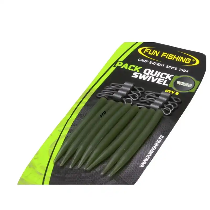 Pack Quick Swivel & Sleeves Fun Fishing Par 8 Bon Marché
