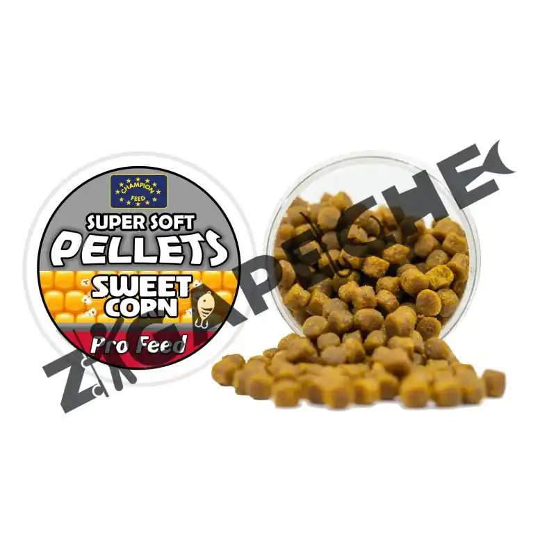 SUPER SOFT PELLETS 6MM SWEET CORN 100 GR CHAMPION FEED Expédition Rapide