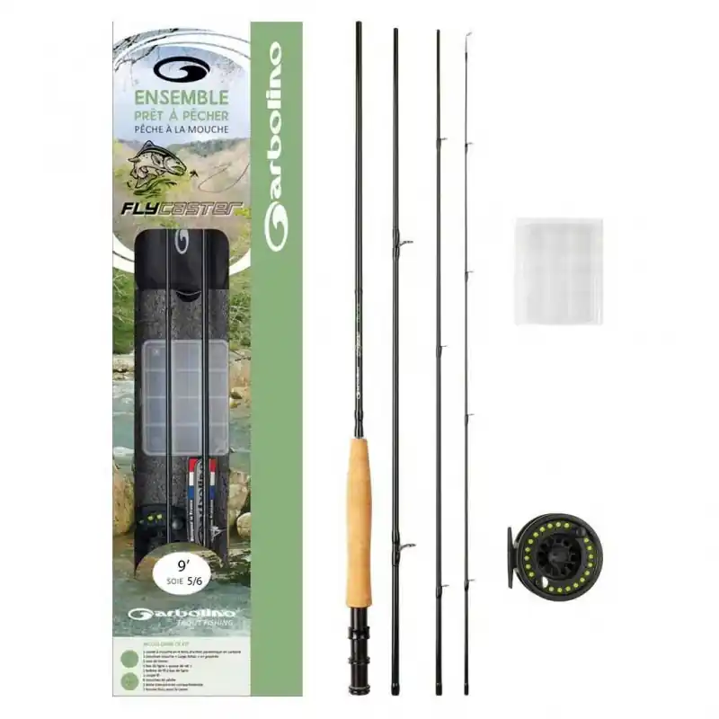 Prix Cassé Ensemble Garbolino FlyCaster prêt à pêcher 9‘ soie 5/6