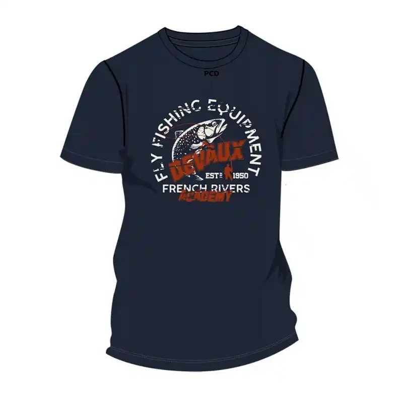 Tee-Shirt Homme Devaux Academy Bleu Navy Produit De Marque