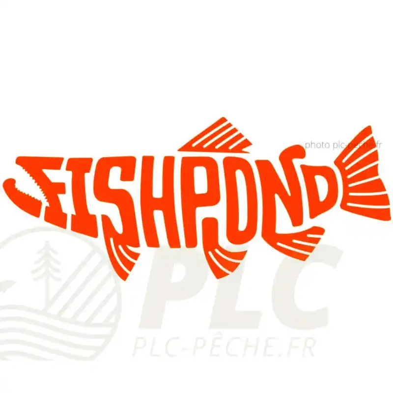 Expédié Aujourd'hui Sticker FISHPOND Thermal Die Cut Pescado 8inch Orange