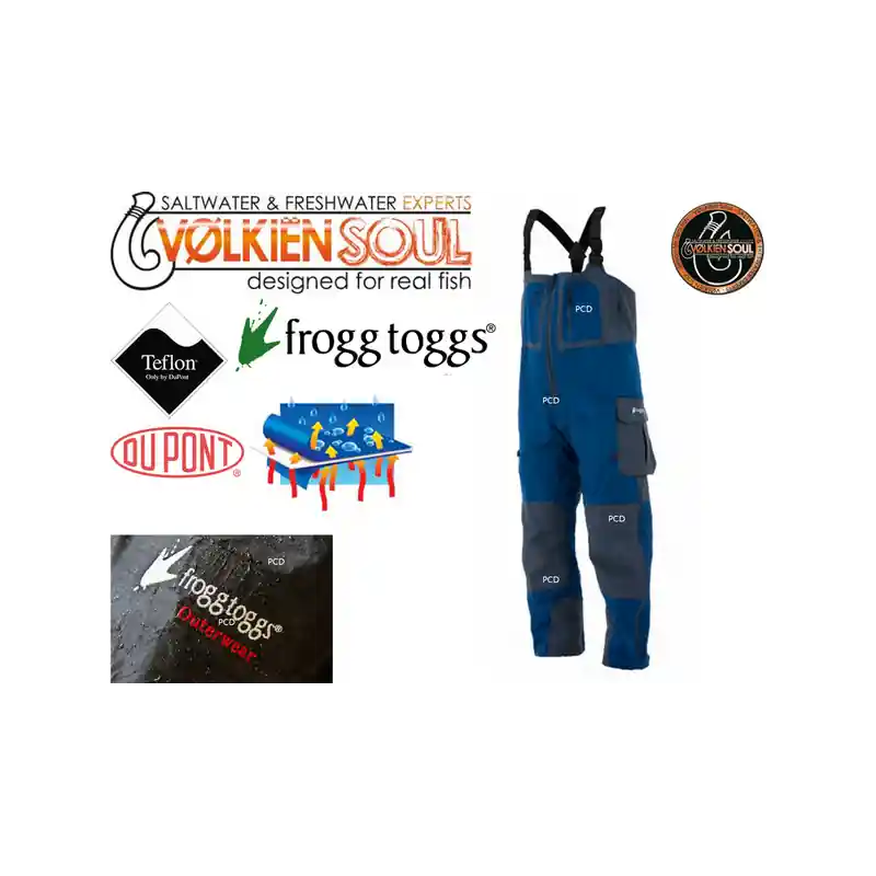 SALOPETTE PILOT GUIDE LINE FROGG TOGGS BLEUE BY VOLKIEN SOUL TAILLE M Vente Directe