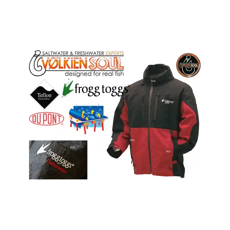 Vente Directe VESTE PILOT GUIDE LINE FROGG TOGGS ROUGE BY VOLKIEN SOUL