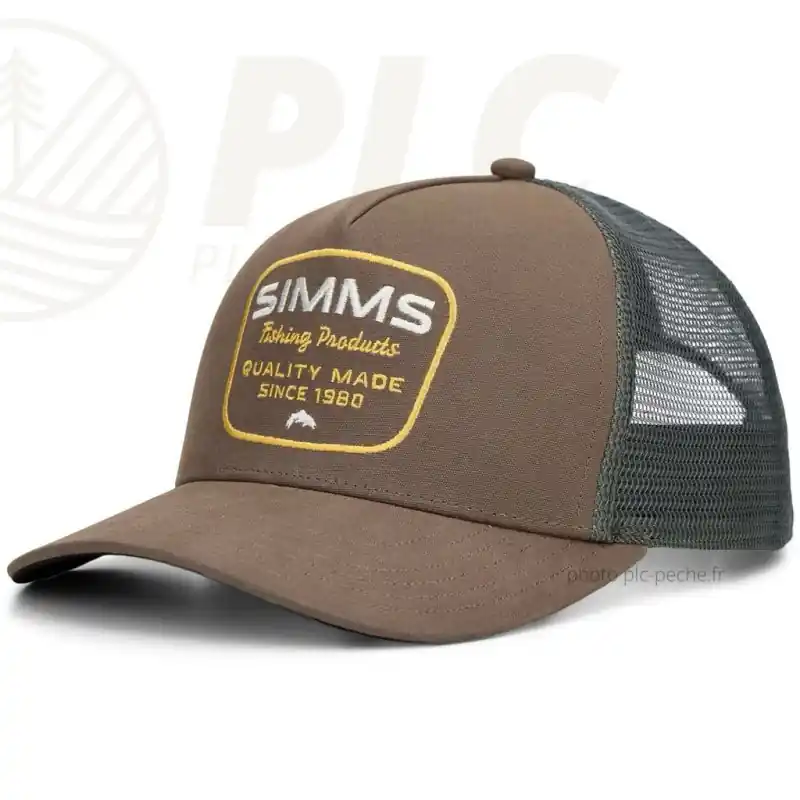 Casquette SIMMS Double Haul Trucker Loden Stamp Lockup Paiement Sécurisé