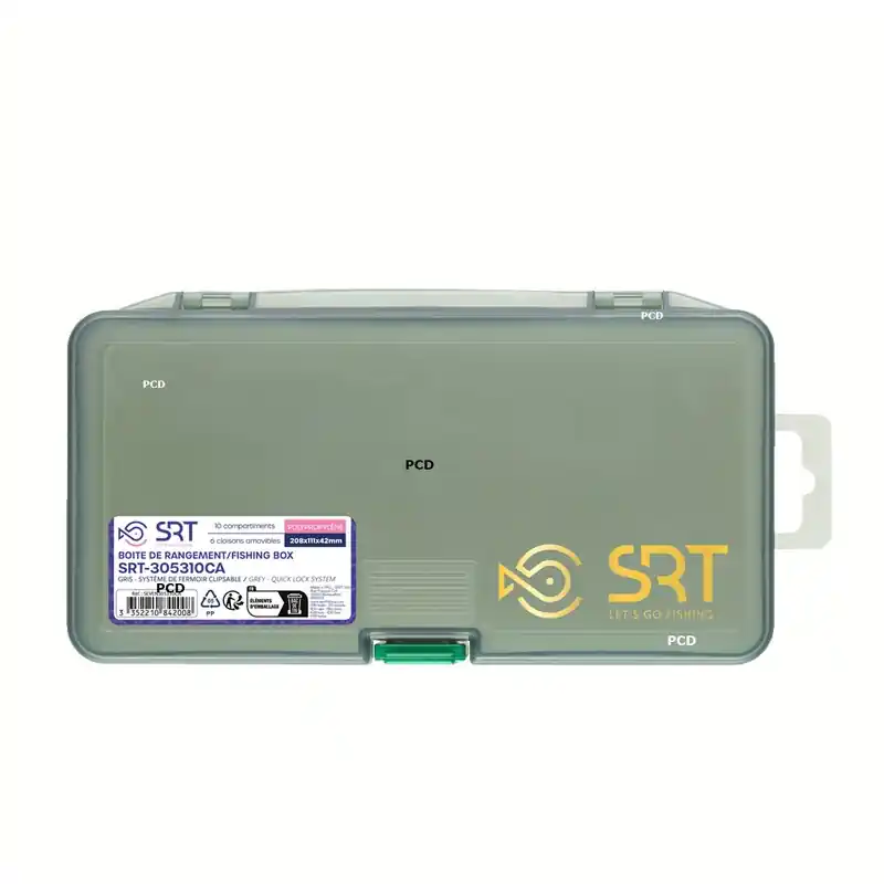 Boîte SRT Polypropylène Gris Fumé 10 Compartiments 3050310 CA Bon Marché