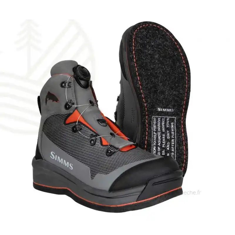 Chaussures de Wading SIMMS Guide BOA Boot Feutre Slate Prix Choc