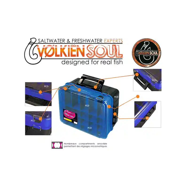 Authentique BOITE A LEURRES REVERSIBLE GM VOLKIEN SOUL VSB-380