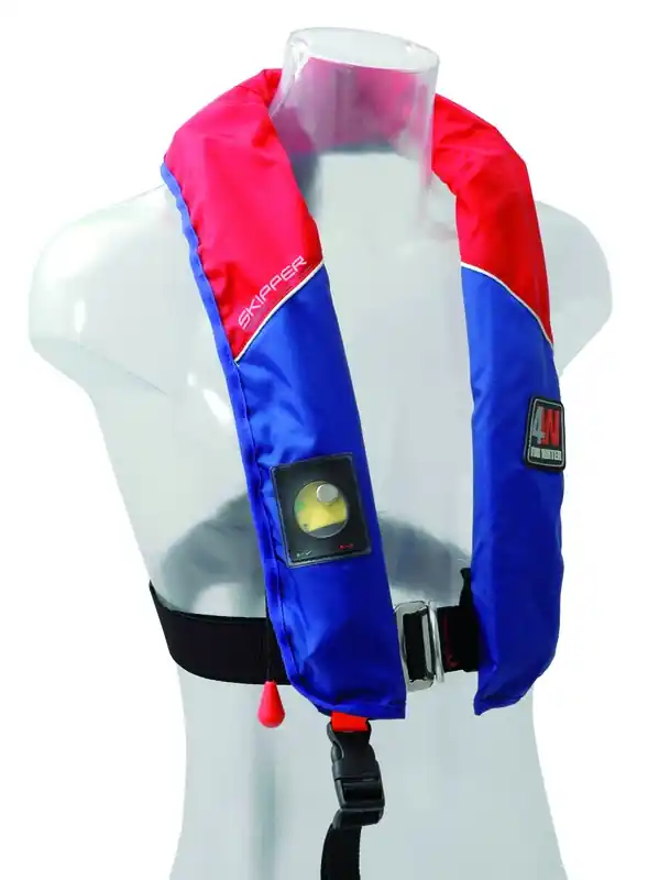 Offre Spéciale Gilet gonflable 4Water Skipper 150N automatique bleu + harnais