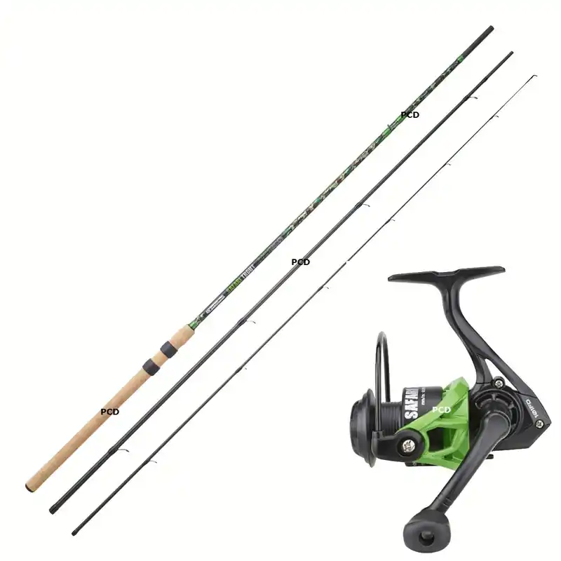 Ensemble Truite Safari Trout Nymphe & Toc 3M60 Garbolino Et Safari Spin 101 FD Prix Cassé