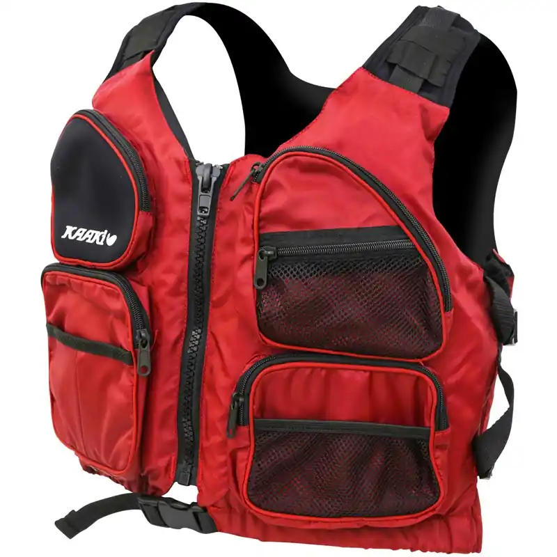Gilet kayak pêche Aqua Design Kaaki 50N Rouge Remise