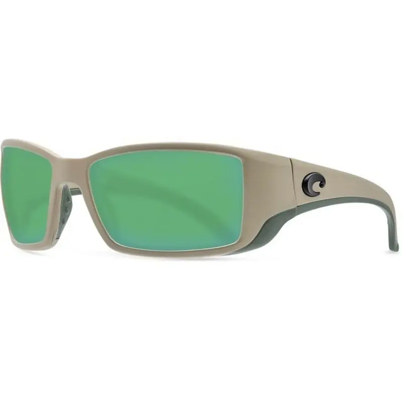 Commande En Gros Lunettes Polarisantes COSTA DEL MAR Blackfin Sand 580G Green Mirror