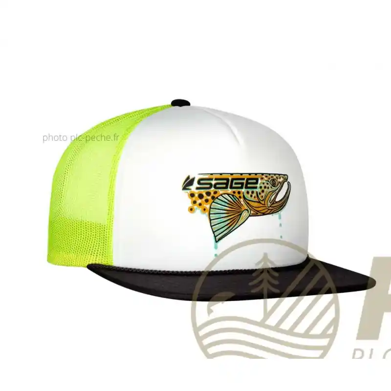 Casquette SAGE Patch Trucker Electric Foamie Trout Haute Qualité