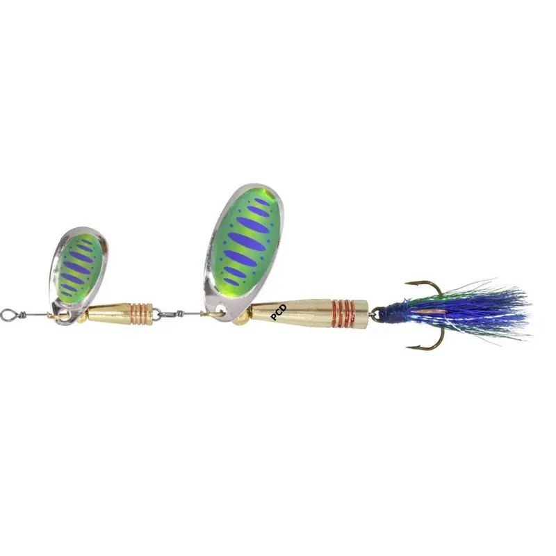 Cuiller Zebco Waterwings Double Blade Blue/Green 11cm Super Prix