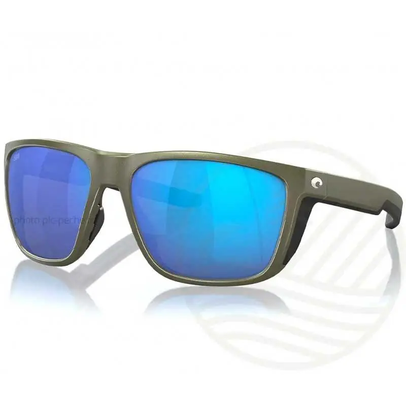 Lunettes Polarisantes COSTA Del Mar FERG Blue Mirror 580G Moss Metallic Vente Directe