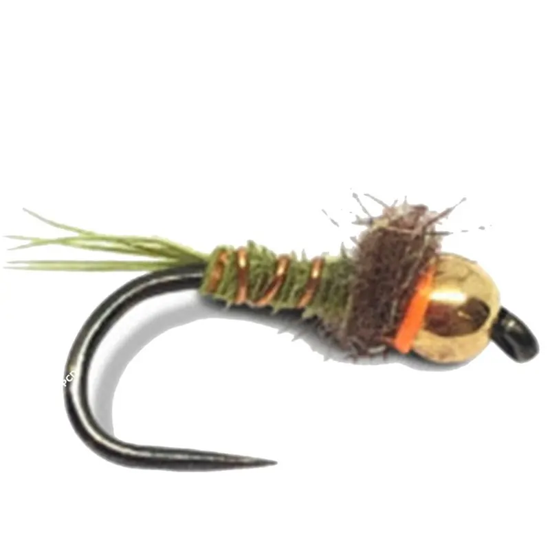 Mouche L‘olive Laurent Jauffret Nymphe Avec Bille Laiton Réduction