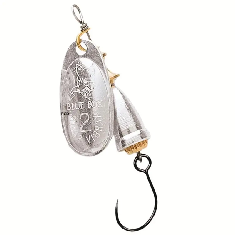Cuiller Tournante Blue Fox Vibrax Original Barbless Argent Promotion