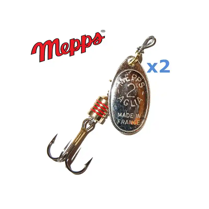 Vente Flash Cuillers Mepps Aglia Argent Par 2