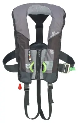 Gilet gonflable Plastimo SL 180N Pro-Sensor gris + harnais Prix Cassé