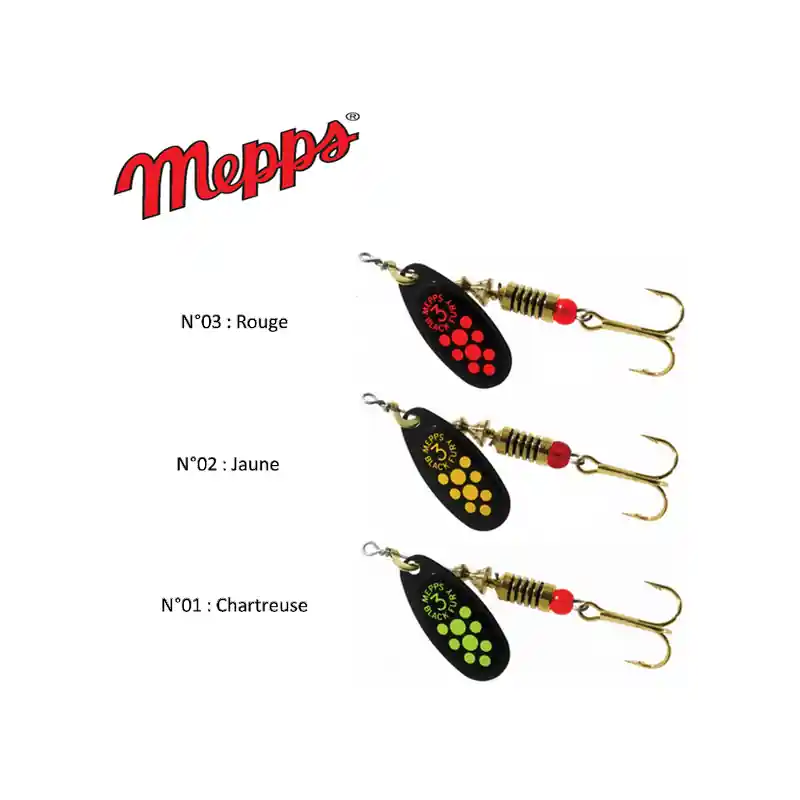 Pack De 2 Cuillers Black Fury Mepps N°2 Certifié