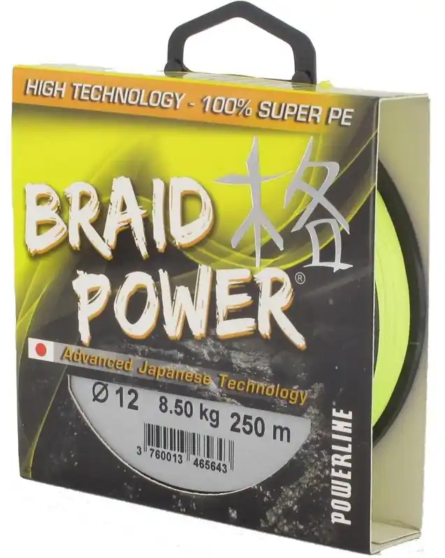 Soldes Tresse Powerline power jaune 250 m 16/100 - 13 kg