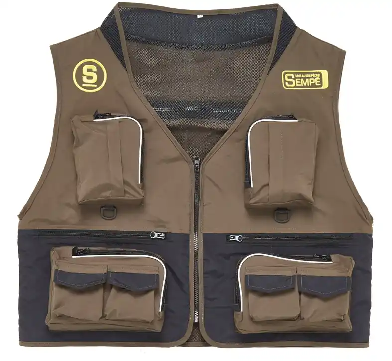 Gilet microfibre Flow Pierre Sempé Marron Paiement Sécurisé
