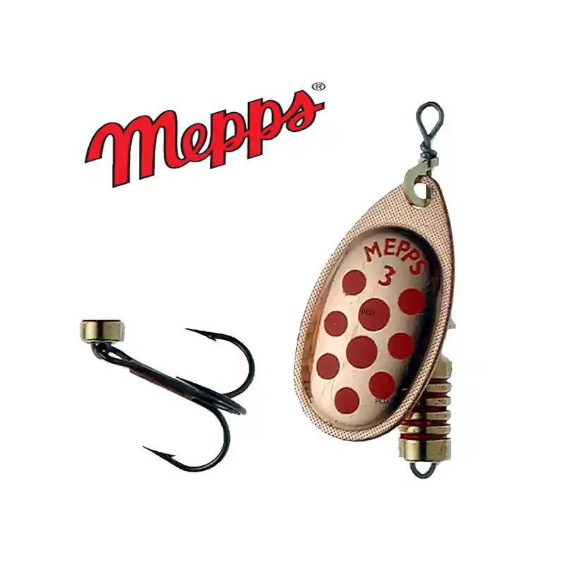 Nouvel Arrivage Cuiller Mepps Aglia Cuivre A Points Rouges