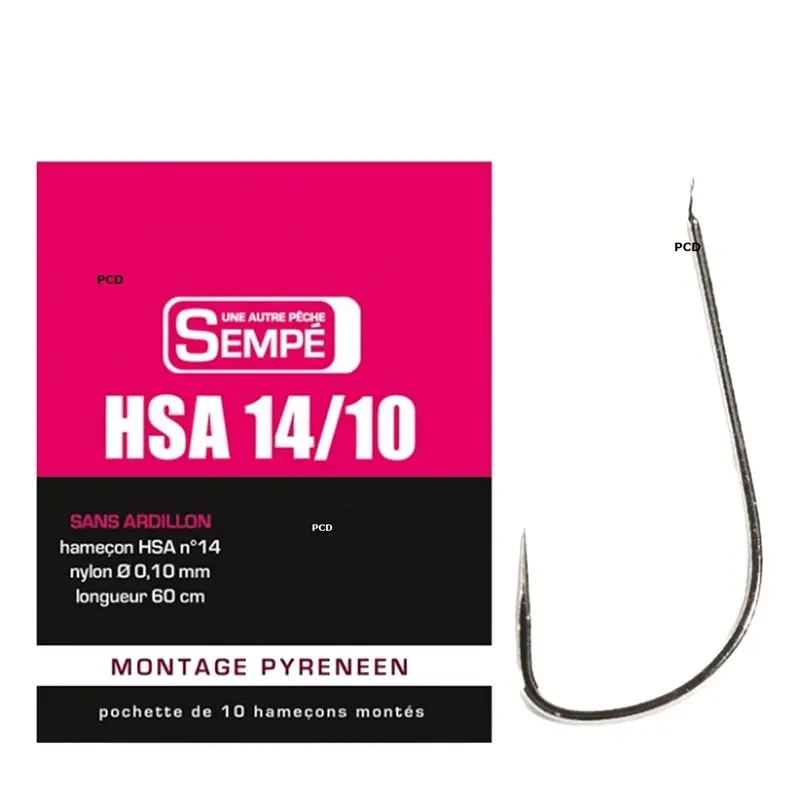 Hameçons Montés Pierre Sempé H.S.A Par 10 Jusqu'à Épuisement Des Stocks