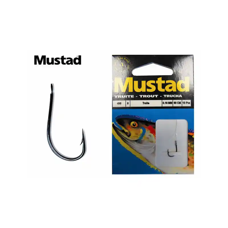 HAMECONS MUSTAD MONTE TRUITE FLUOROCARBONE 496 PAR 6 Prix Réduit