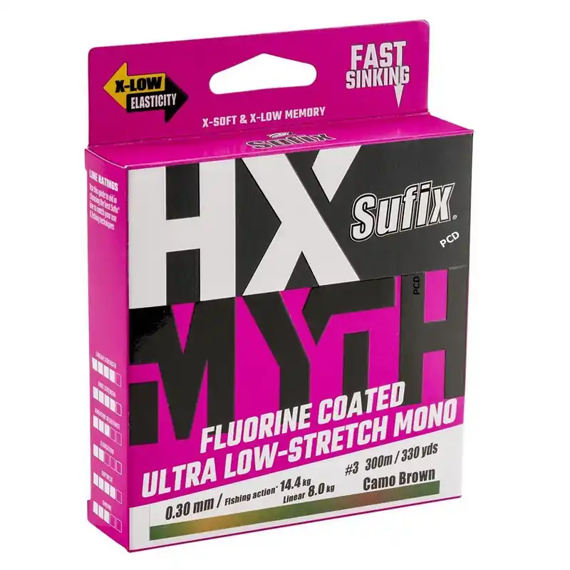 Commande En Gros Nylon Sufix HX Myth Camo Brown 150M