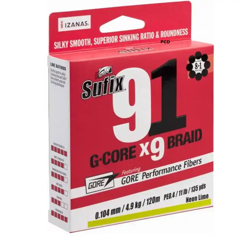 Commande En Gros Tresse Sufix 91 G-Core 150M Néon Chartreuse