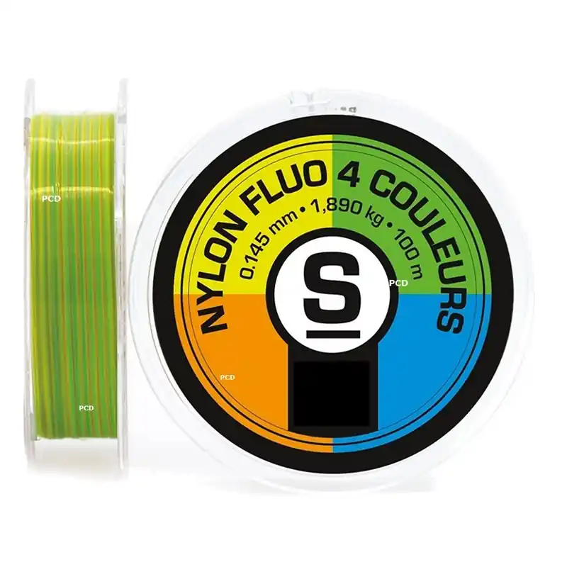 Nouveauté Nylon Pierre Sempé Fluo 4 Couleurs 100m Jaune, Vert, Bleu Et Orange